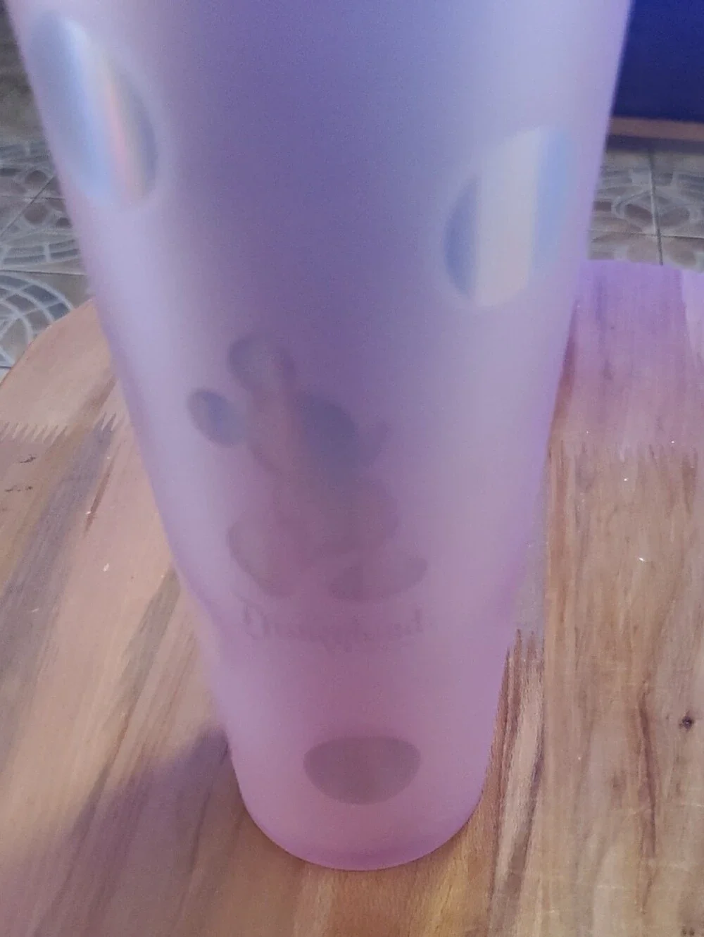Starbucks Purple Frosted Polka Dot Tumbler with Lid & Straw